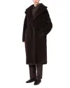 Max Mara Teddy Bear Alpaca Wool Oversized Coat In Black