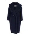 Max Mara Tedgirl Long Coat In Blue
