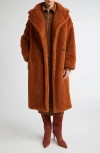 Max Mara Tedgirl Oversize Double Breasted Alpaca Blend Coat In Brown