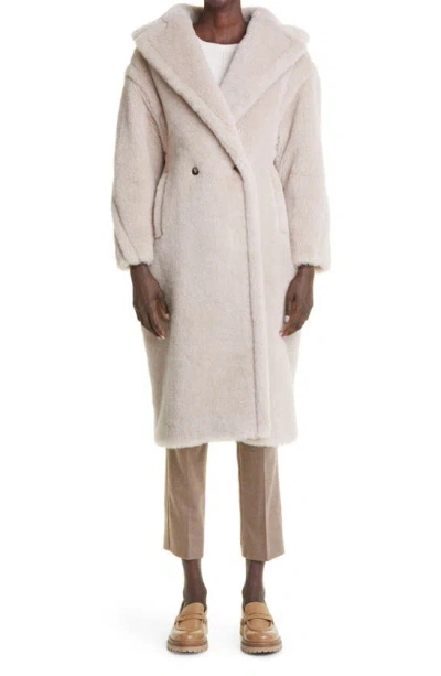 Max Mara Tedgirl Oversize Double Breasted Alpaca Blend Coat In Sand/ Sand