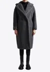 Max Mara Wool And Alpaca Teddy Oversized Coat In Graphite