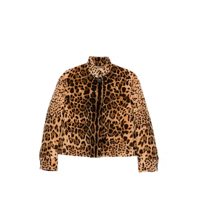 Max Mara Tedro Leopard-print Cropped Jacket In Animal Print