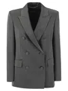 Max Mara Teiera Double-breasted Blazer In Basalto