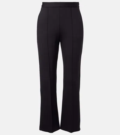 Max Mara Teismo Jersey Cropped Pants In Black
