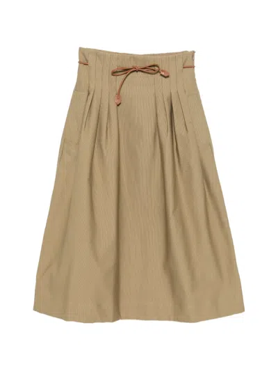 Max Mara Tempio Midi Skirt In Green