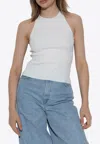 Max Mara Tenda Rib-knit Tank Top In White