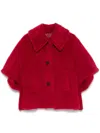 Max Mara Tenebre Cape In Rot