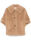 Max Mara Women Tenebre4 Teddy Cape In 中性色