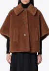 Max Mara Caramel Teddy Tenebre 4 Cape In Camel