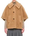 Max Mara Relaxed Silhouette Camel Coat With Oversized Sleeves