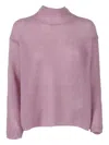 Max Mara Tenna Ribbed Sweater In Purple