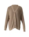 Max Mara Tenue Loose Knit Tank Top And Cardigan Set In Brown Viscose In Brown
