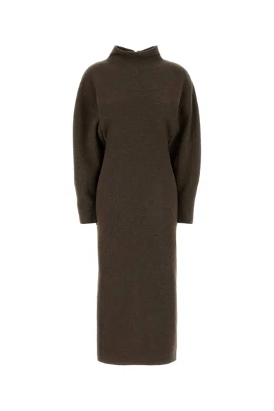 Max Mara Tenuta Wool-blend Mini Dress In Brown