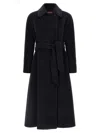 Max Mara Tenzone Coat In Black