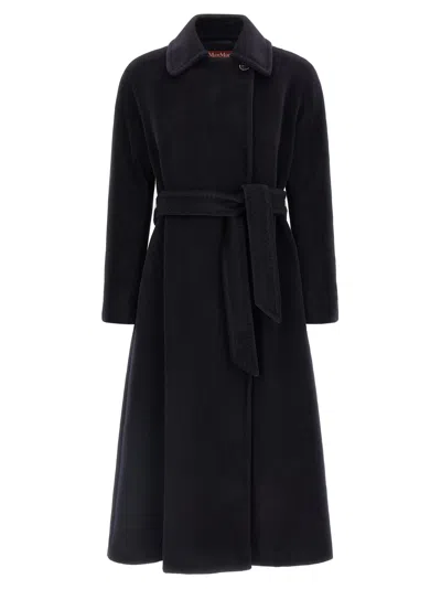 Max Mara Tenzone Coat In Black
