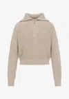 Max Mara Tequila Cropped Pullover Textured Knit Ribbed In Brown