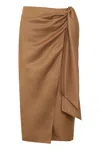 Max Mara Tequila Linen And Silk Skirt