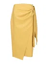 Max Mara Tequila Midi Skirt In Yellow