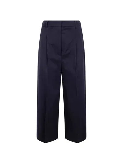 Max Mara Tequila Pleated Twill Trousers In Black