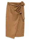 Max Mara Linen And Silk Twill Skirt