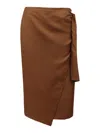 Max Mara Tequila Skirt In Linen And Silk Twill