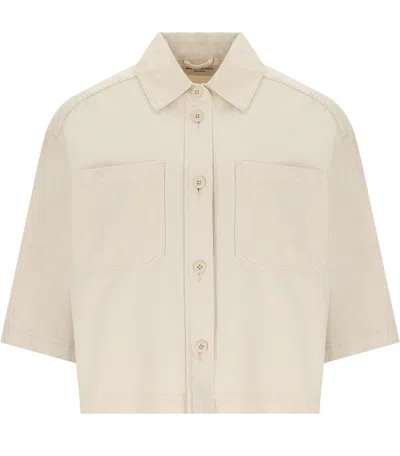 Max Mara Terra Beige Shirt Jacket In Ivory