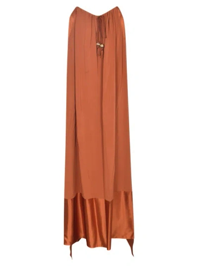 Max Mara Terracotta Brown Long Dress