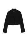 Max Mara Tesoro Satin-trim Jacket In Black