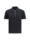 Max Mara Teti Zip Ribbed Polo Top In Black