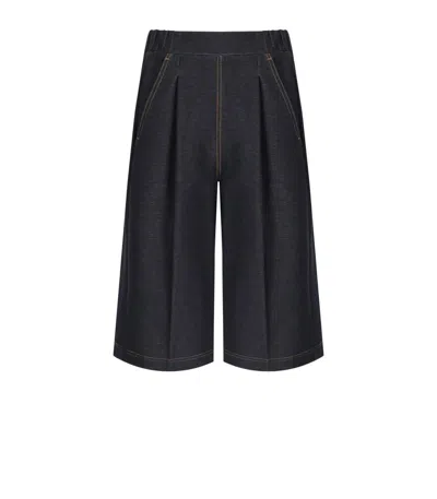 Max Mara Texas Blue Denim Effect Bermuda Shorts