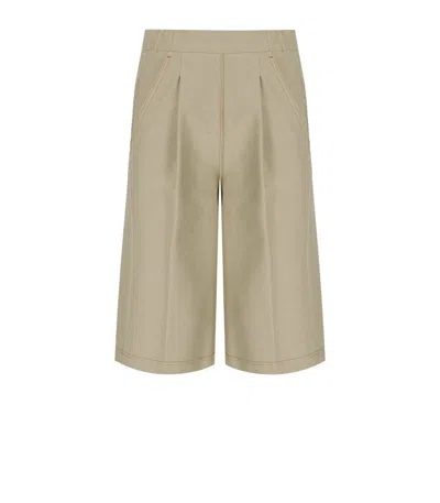 Max Mara Texas Sabbia Denim Effect Bermuda Shorts
