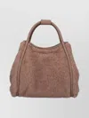 Max Mara Textured Shoulder Bag Detachable Strap In Brown