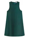 Max Mara Flared Technical Mesh Dress In Green