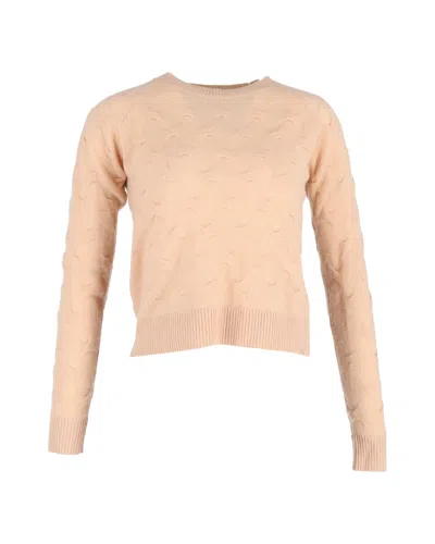 Max Mara Textured Sweater In Nude Cashmere In Brown