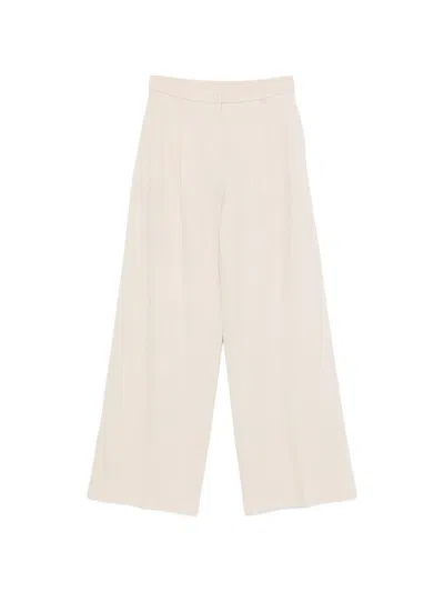 Max Mara Textured Wide Leg Trousers In Neutral