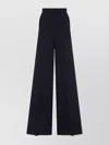 Max Mara Womens Ultramarine Osol Wide-leg Ribbed Stretch-wool Trousers In Black