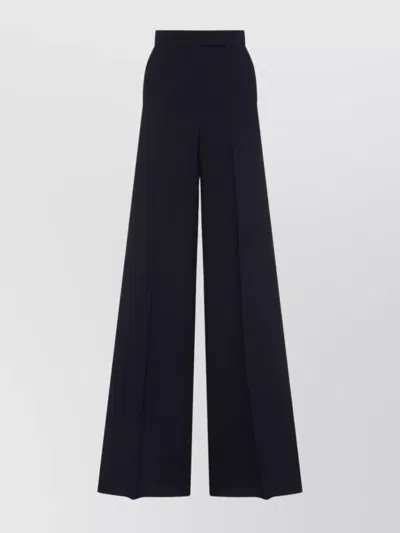 MAX MARA TEXTURIZED WOOL WIDE LEG PANTS