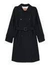 Max Mara The Cube Women Double-breasted Trench Coat In Black