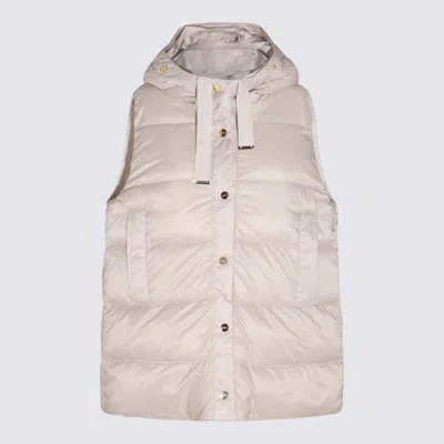 Max Mara The Cube Beige Down Jacket In White