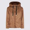 Max Mara The Cube Women Caramel Greenh Padded Hooded Jacket In Brown