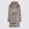 Max Mara The Cube Beige Novef Down Jacket In Brown