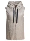 Max Mara The Cube Greengo Zip-up Drawstring Gilet In Neutral