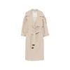 Max Mara The Cube Belted Trench Coat In Neutral