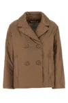 Max Mara The Cube Biscuit Polyester Camelia Padded Jacket In Brown