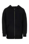 MAX MARA THE CUBE BLACK COTTON BLEND DOPPIA OVERSIZE SWEATSHIRT