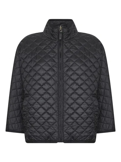 Max Mara The Cube Black Delfina Padded Reversible Cape