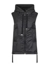 Max Mara The Cube Women Black Greengo Padded Hooded Vest In Black