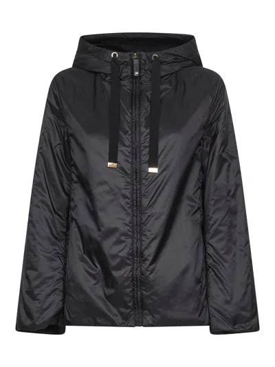 MAX MARA THE CUBE BLACK GREENH PADDED HOODED JACKET