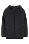 Max Mara The Cube Hooded Jacket With Quilted Pattern In Black