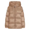 Max Mara The Cube Drop-resistant Canvas Down Jacket In Neutral